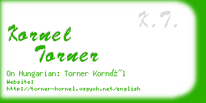 kornel torner business card